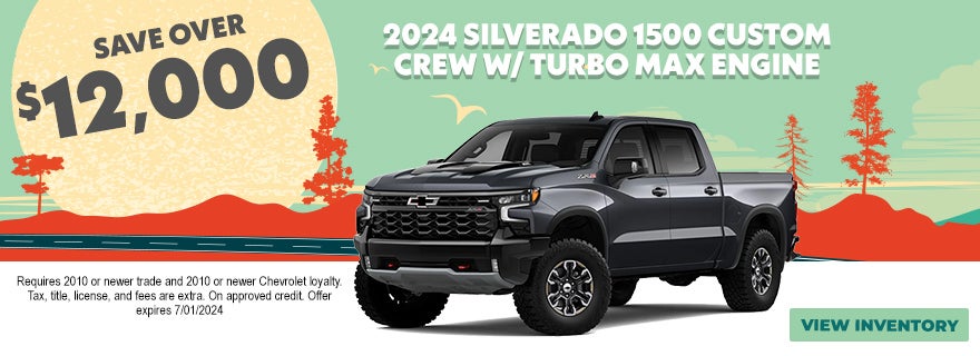 2024 Silverado 1500 Custom Crew w/ Turbo Max Engine